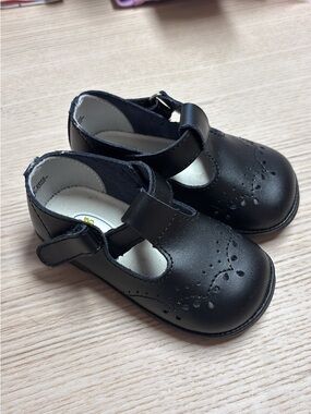 Angel Dear Classic Black T-Strap Kids Dress Shoes